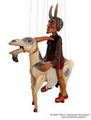 Marionnette Chèvre Avec Tablier – ABA 71075 – 29 Cm – Fabriquée Main En Europe, Peintures à L'Eau