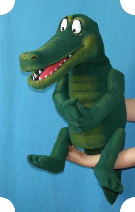 Marionnette à main pour enfant crocodile, bouche articulée, 25cm