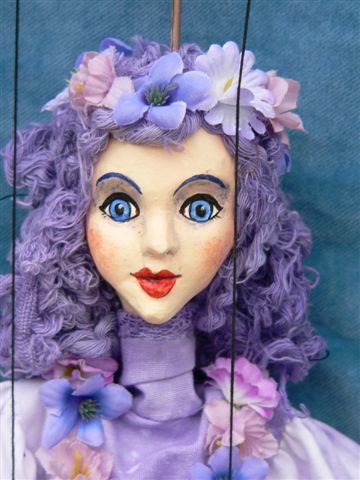 Marionnette à main Fée rose à fleurs - Théâtre de marionnettes