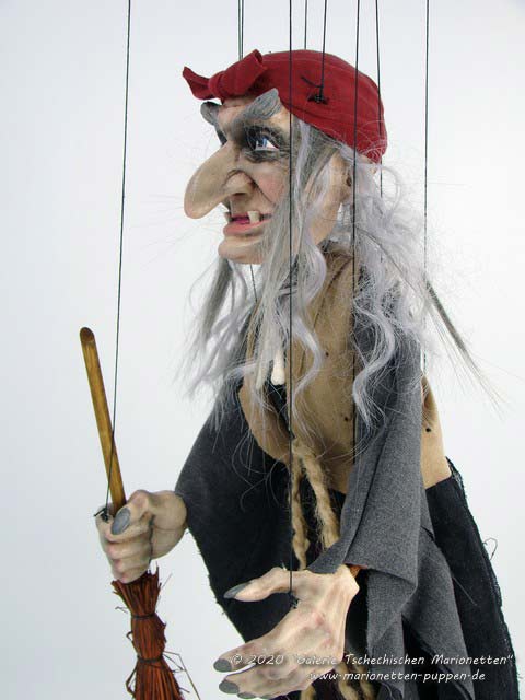 Marionnette à Main Sorcière - Pour Enfants Et Adultes - Théâtre, Conte, Animation - Taille 38 Cm