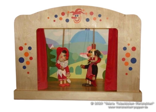 Achat THEATRE MARIONNETTES BOIS 108X68 CM occasion - Uccle