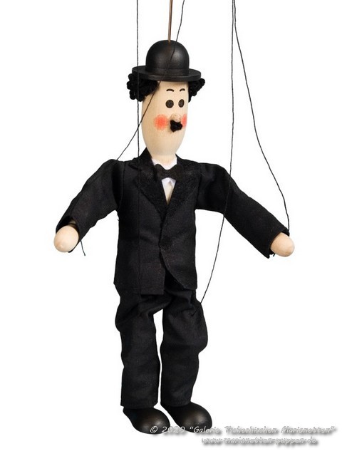 Chaplin marionnette en bois   