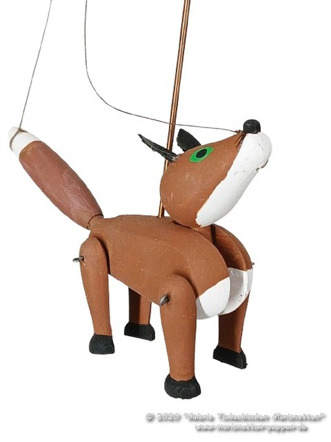 Écureuil marionnette en bois