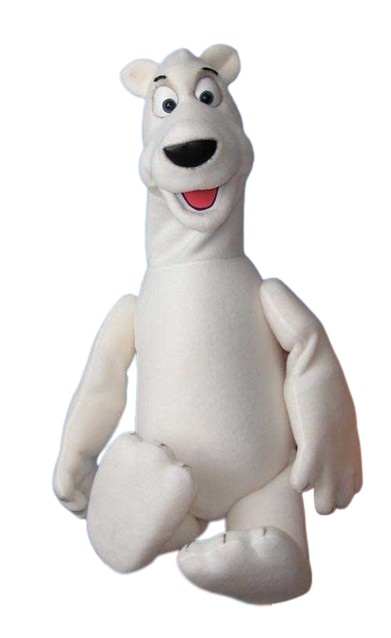 Ours blanc marionnette de ventriloque     