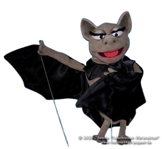 Marionnette ventriloque Gaston Bat - Horror-Shop.com - Chauve