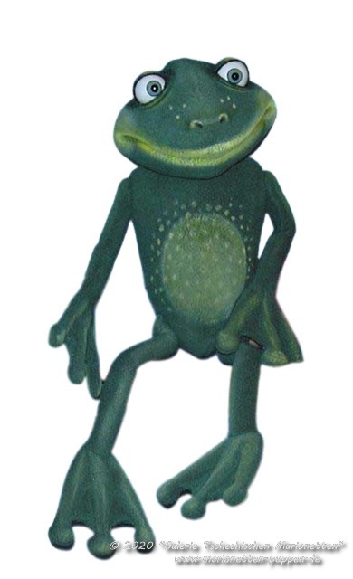 Marionnette à Main Grenouille En Peluche - 30 Cm - Pour Jeux, Histoires Et Spectacles - Cadeau Enfant