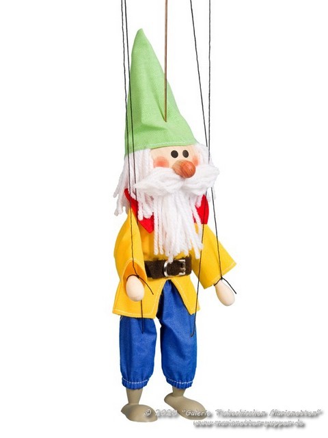Gnome marionnette en bois 