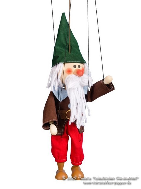 Gnome marionnette en bois     