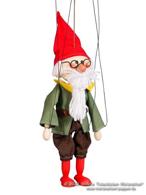 Gnome marionnette en bois 