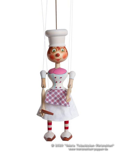 Cuisinier marionnette en bois