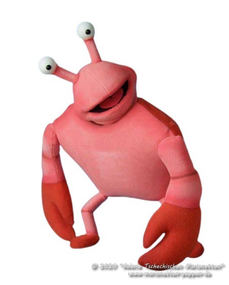 Crabe marionnette de ventriloque   