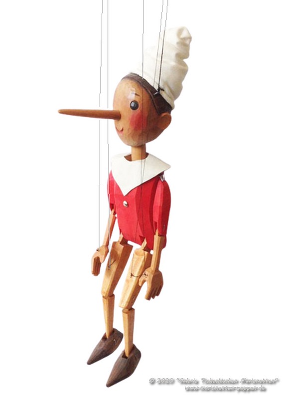 Pinocchio Cuisinier marionnette en bois