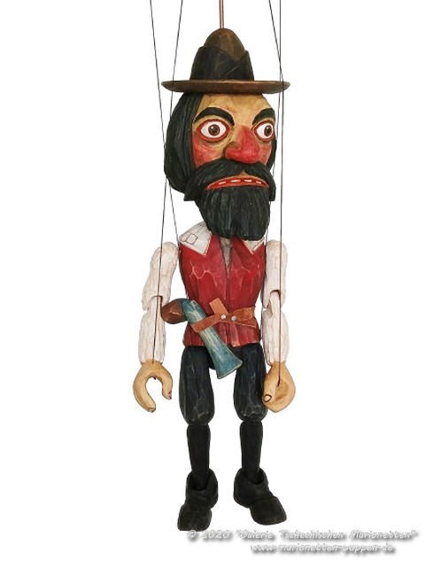 Voleur de forêt Dimas marionnette en bois