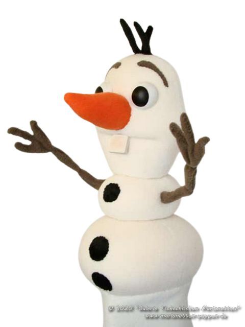 Bonhomme de neige Olaf marionnette de mains