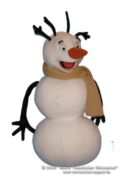 Bonhomme de neige marionnette de ventriloque  