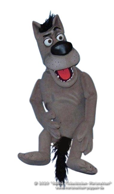Marionnette ventriloque loup : jouet mignon