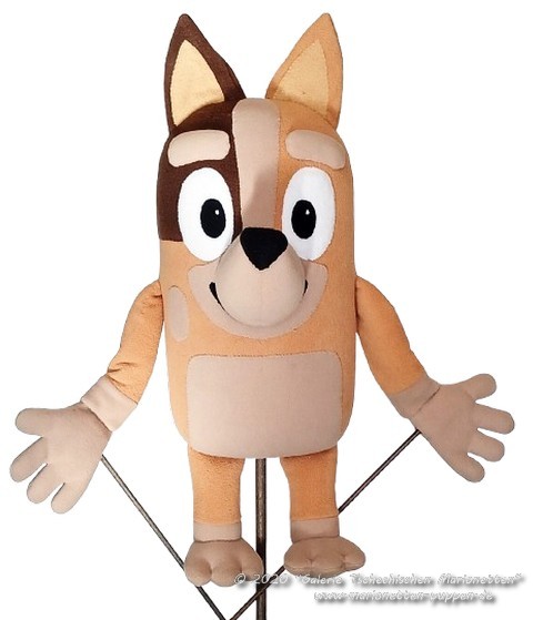 Chien marionnette à tiges
