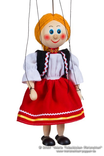 Gretel marionnette en bois