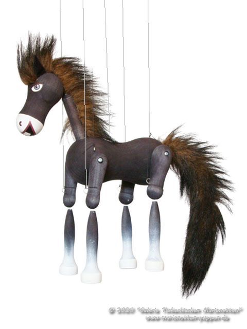 Cheval marionnette en bois