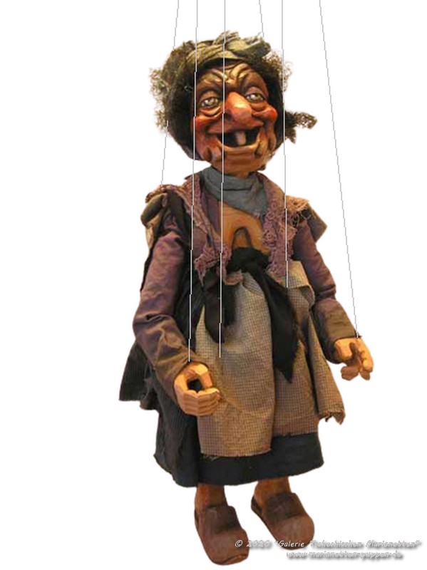 Sorcière Marionnette en Bois vente, VK011