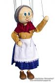 Grand-mère marionnette en bois 