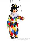 Harlequin marionnette en bois  