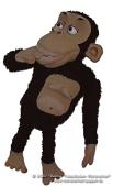 Chimpanzé marionnette de ventriloque