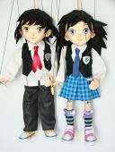 Anime, étudiant d'anime marionnettes
